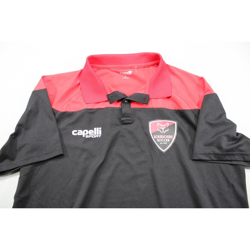 Capelli Sport Polo Shirt Loudoun Soccer Club Black Size‎ Large